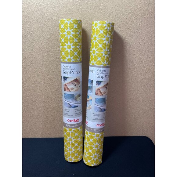 Con Tact Liners Grip Prints Shelves And Drawer Liners Set Of 2 NEW - Picture 4 of 8